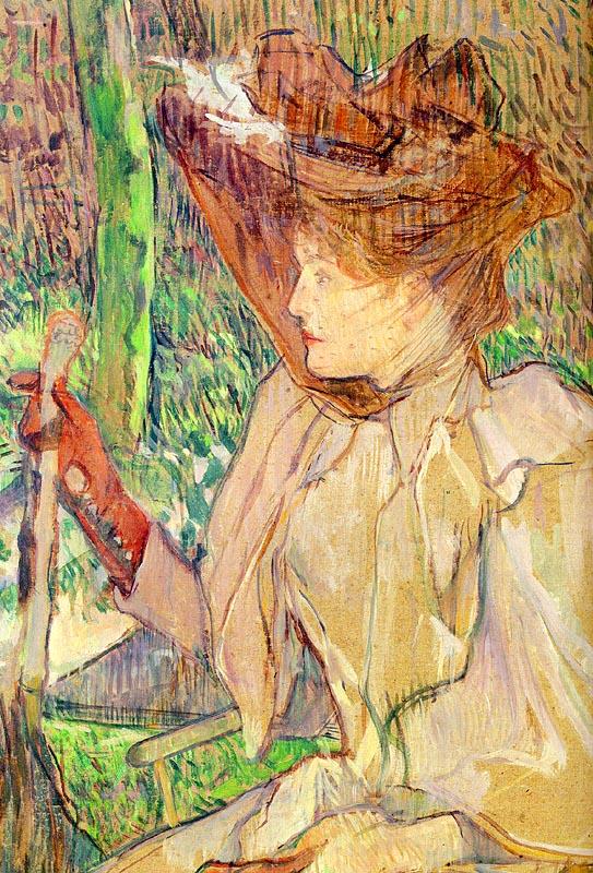  Henri  Toulouse-Lautrec Honorine Platzer (Woman with Gloves) Spain oil painting art